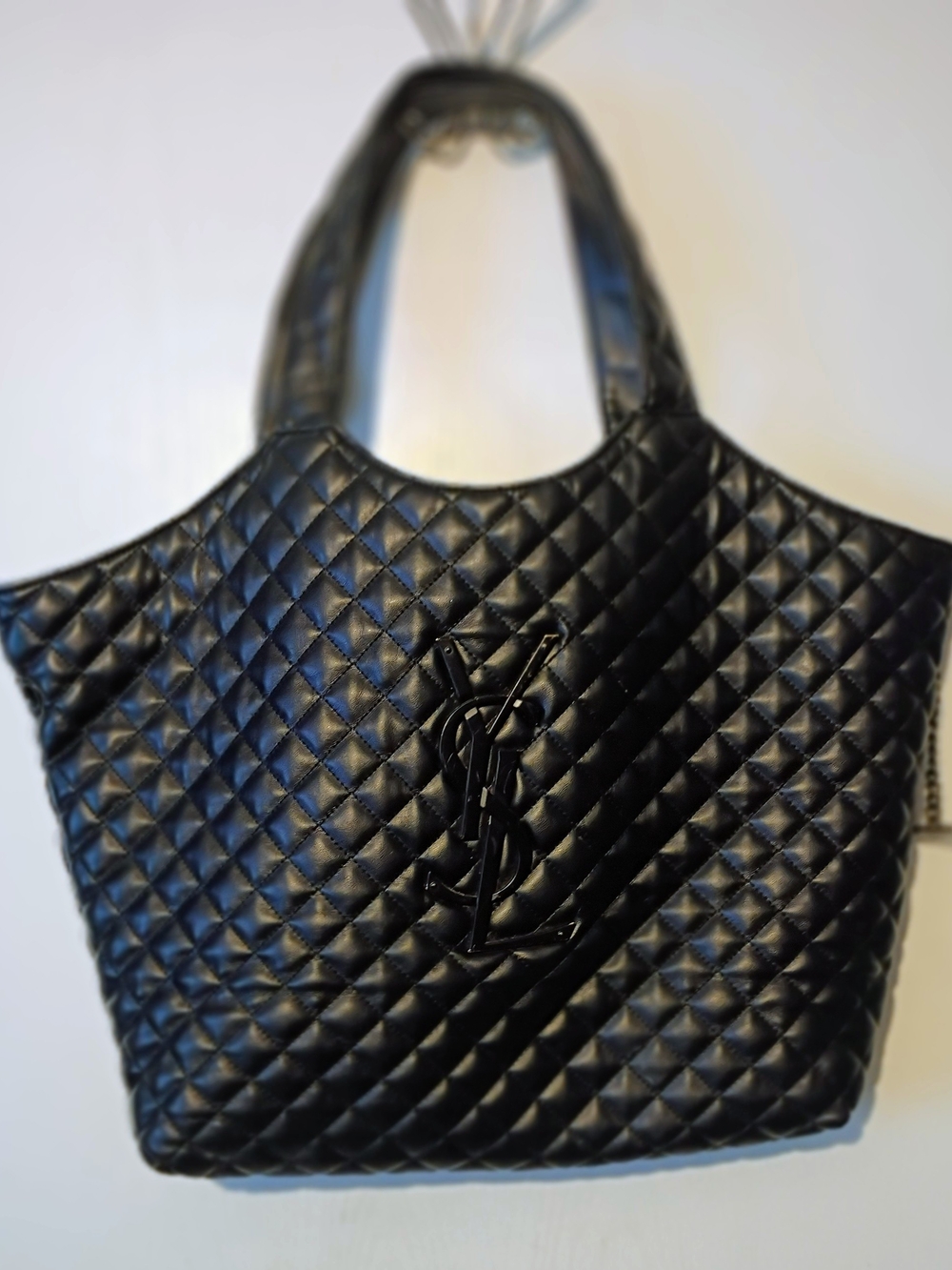Saint Laurent Black Quilted Leather Tote